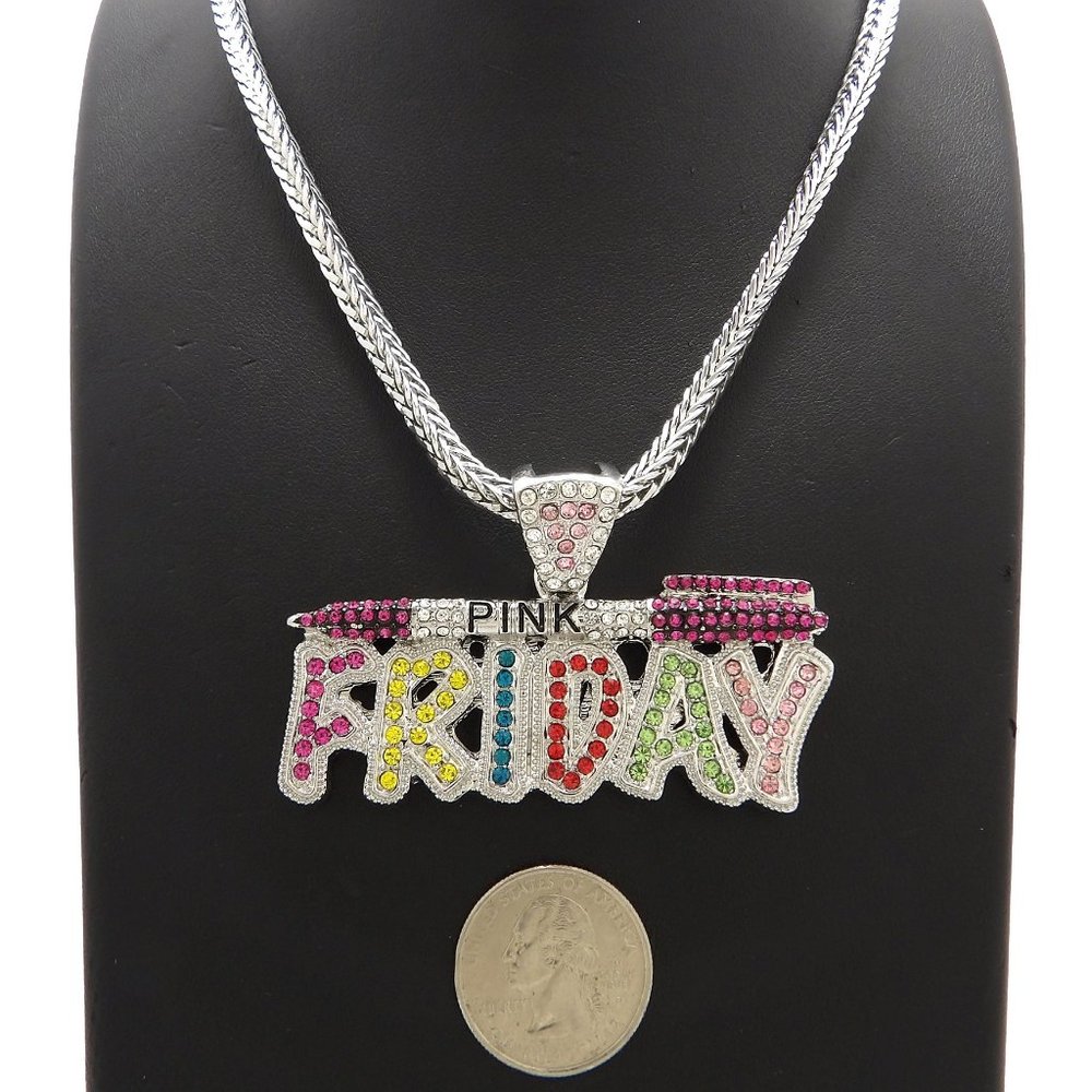 Nicki Minaj Pink Friday Pendant 18" Franco Chain